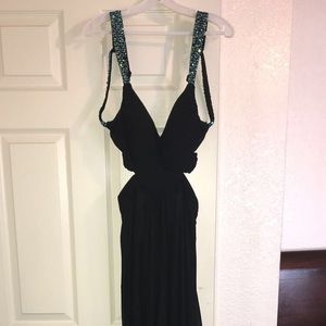 Long black prom dress